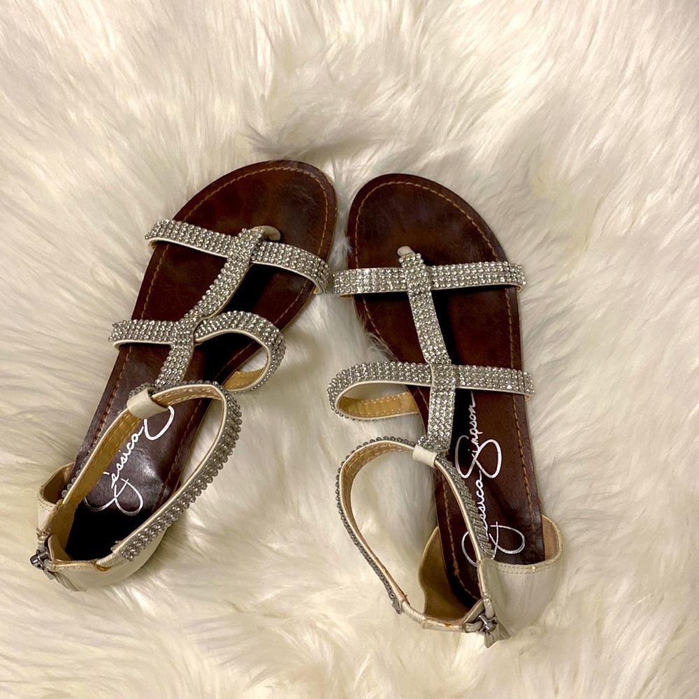 Diamond stud Jessica Simpson sandals!